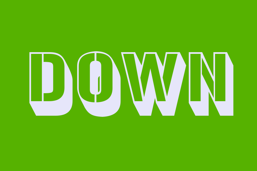 down