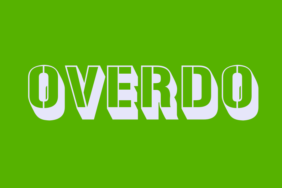 6 letter word with overdo