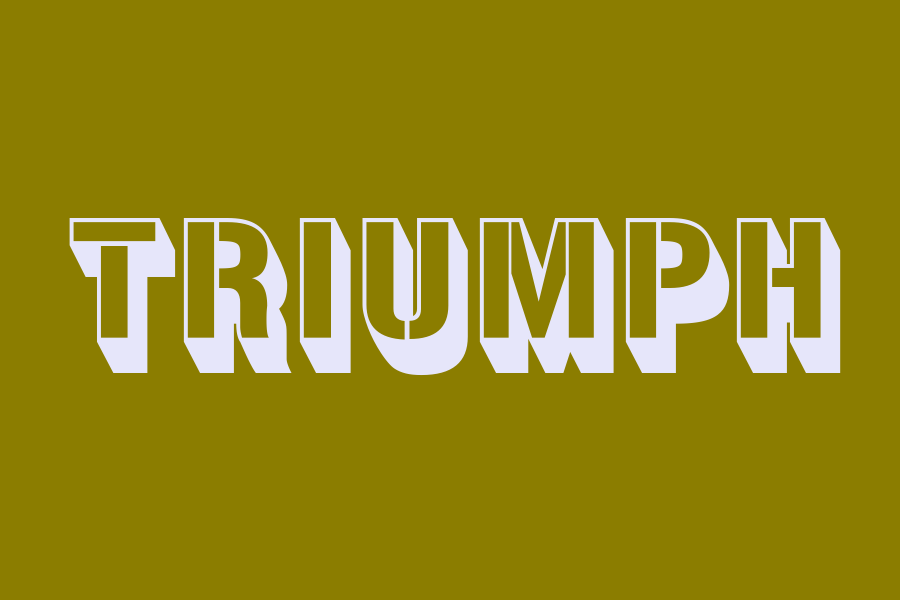 4 letter words with triumph